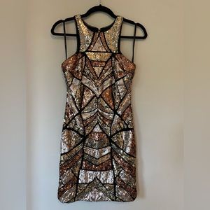 Guess by Marciano Gwen Multi Color Sequin Dress Size M